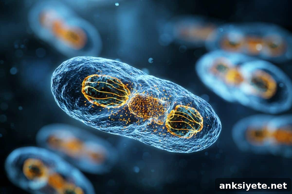 This shows mitochondria.
