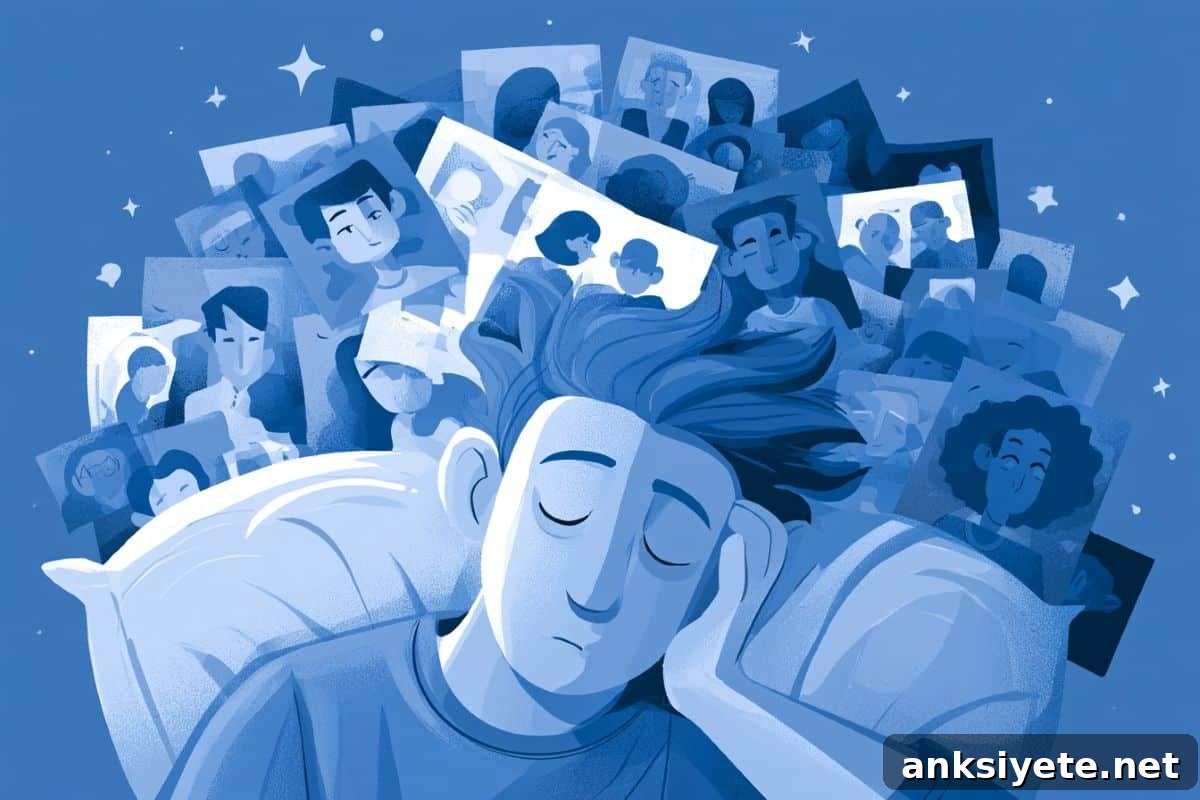 This shows a person sleeping and photos.