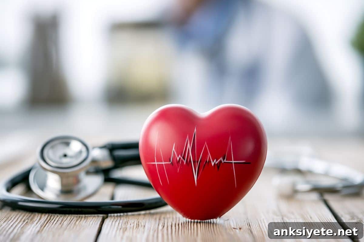 This shows a heart and a stethoscope.