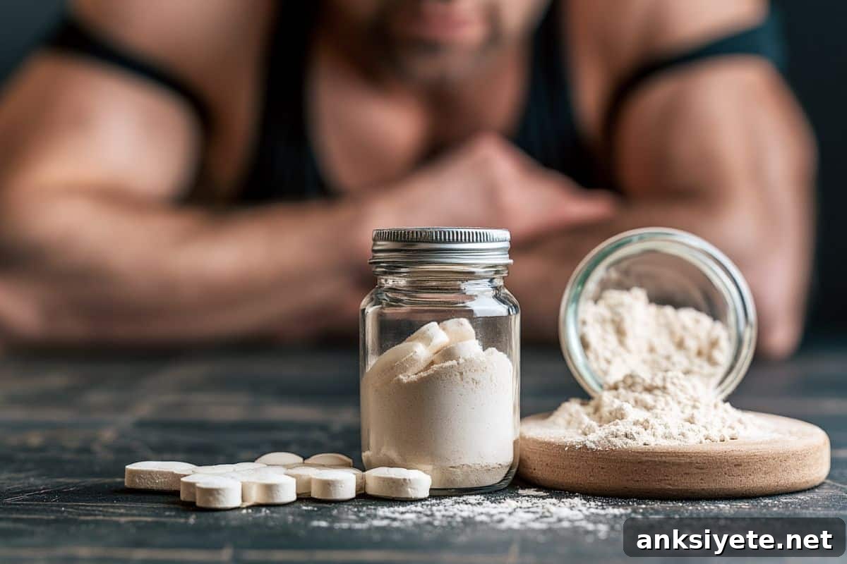 This shows creatine powder.