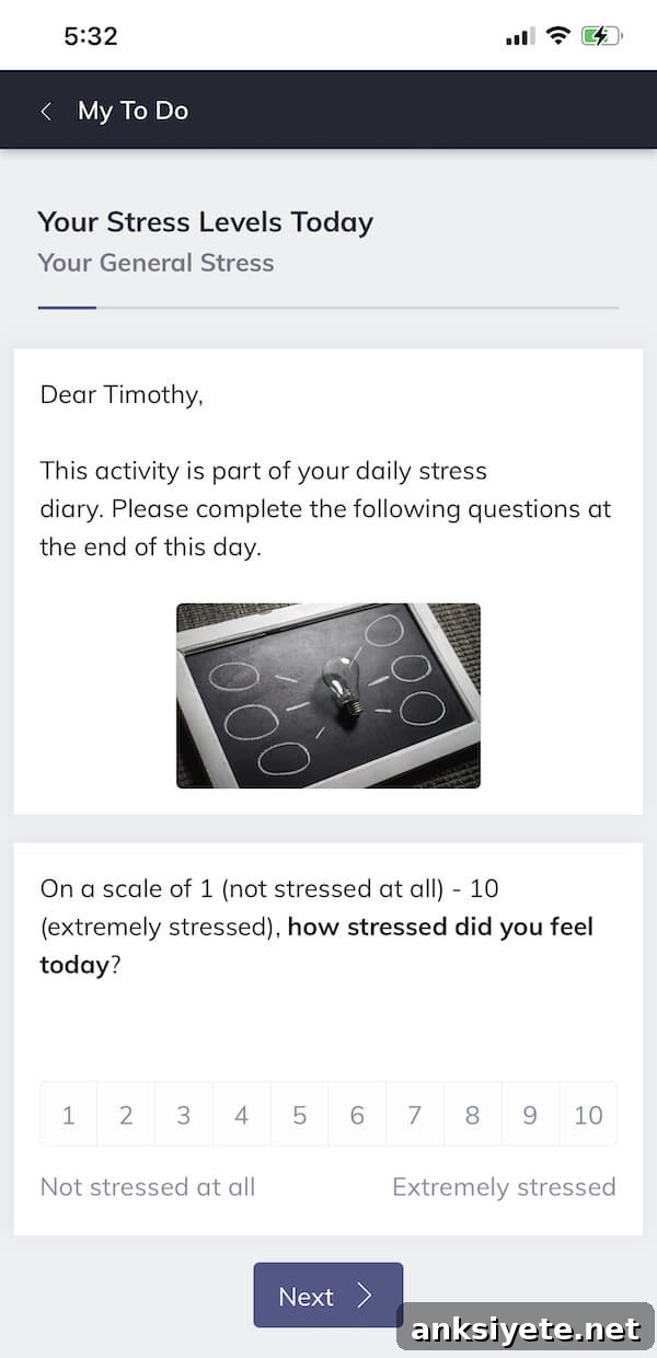 Quenza Stress Diary