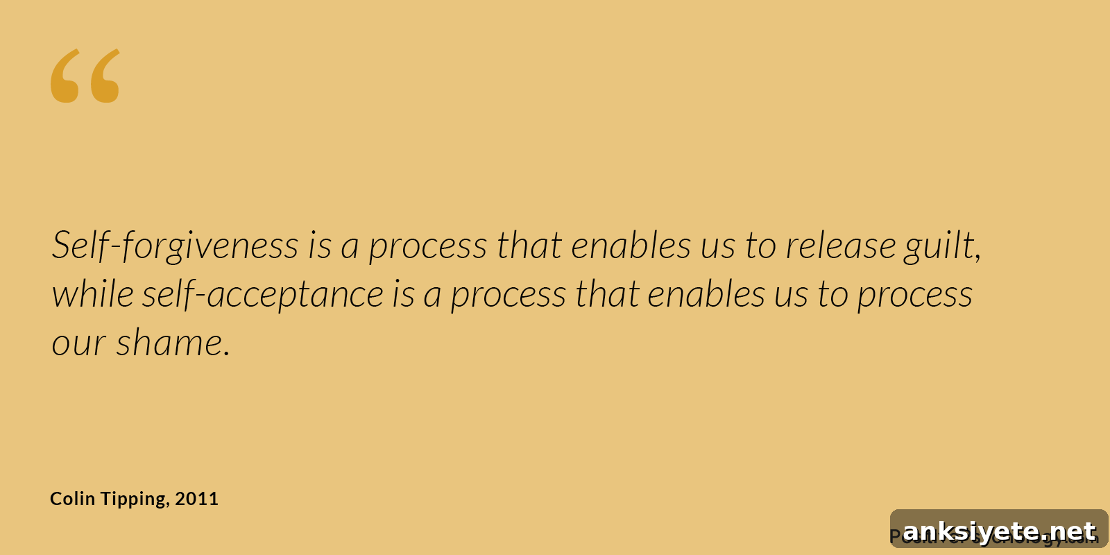 Self-forgiveness