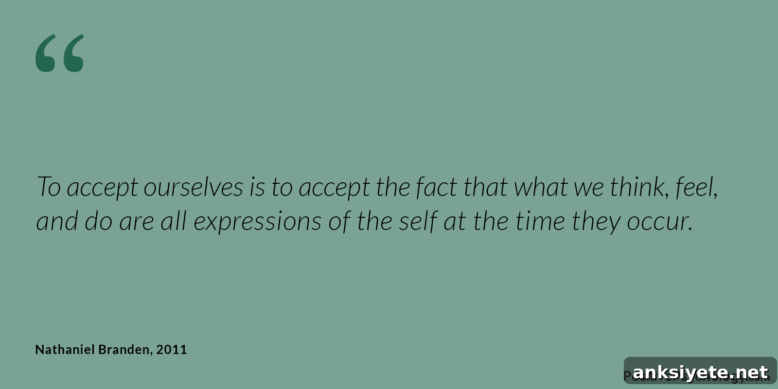 Expressions of the self