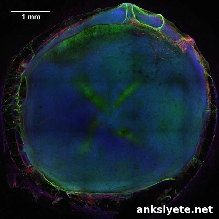 microscopy image of glial cells.