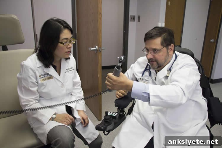 Image of the researcher and patient.