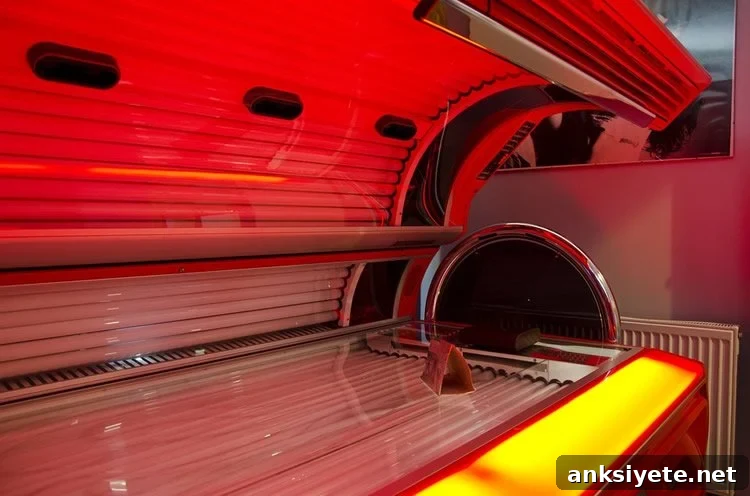 Image shows a tanning bed.