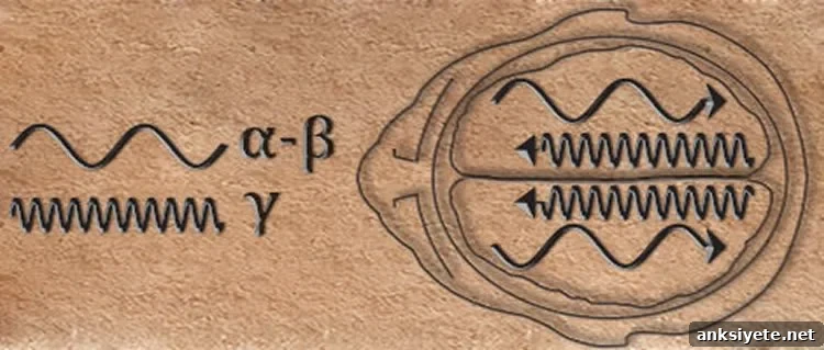 Drawing of a brain and waves.