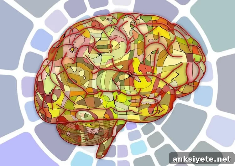 Abstract drawing of a brain.