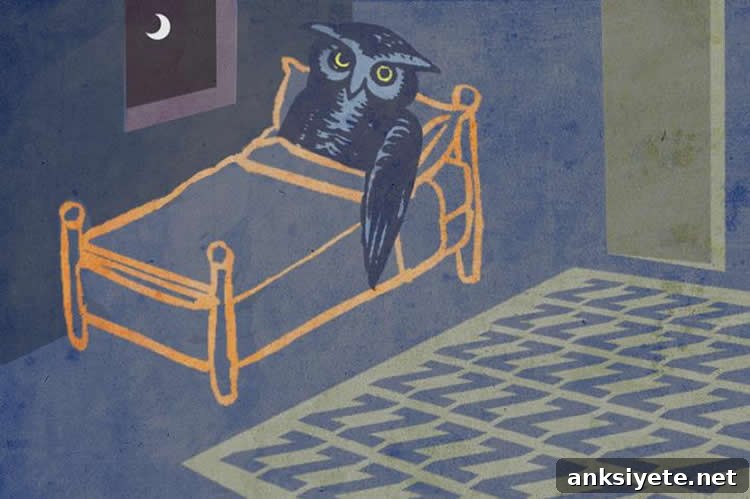 How to Find Your Ideal Sleep Schedule 2 Image shows an owl laying in a bed.