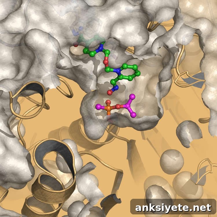 Image shows molecular structure of sarin.