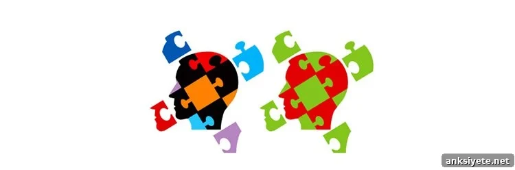 Two stylized heads representing brain and immune system interactions.