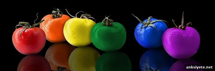 Image shows different colored foods.
