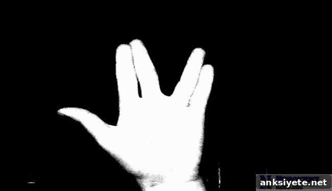 Hand making Spock's live long and prosper gesture.