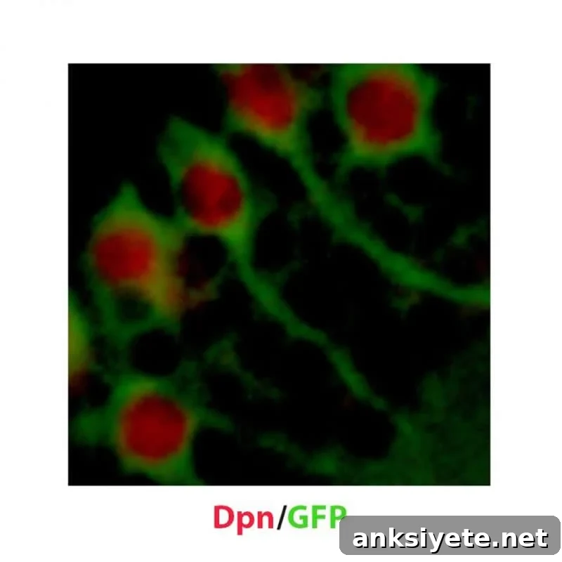 This shows dormant stem cells