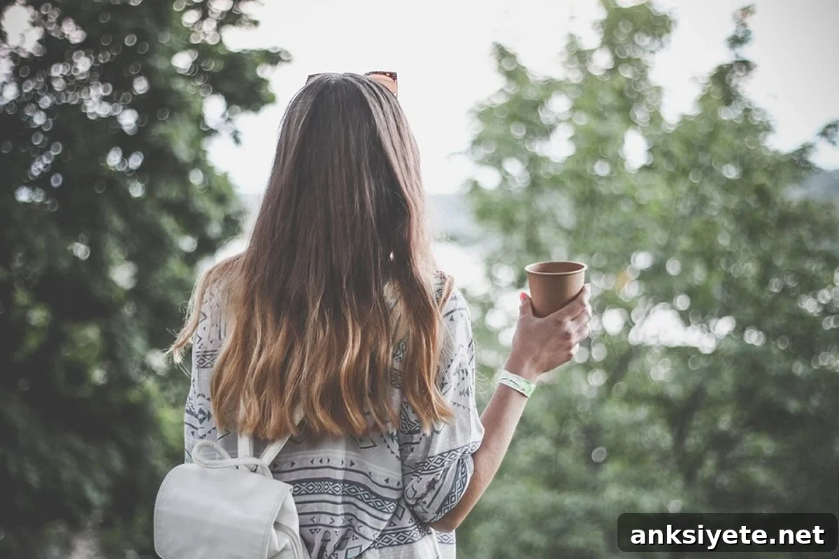 This shows a woman in a park