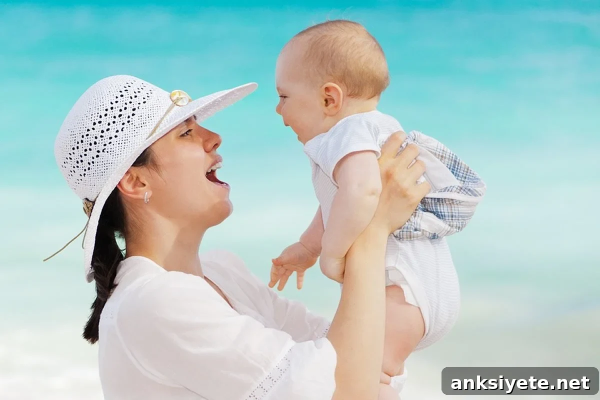This shows a mom and baby