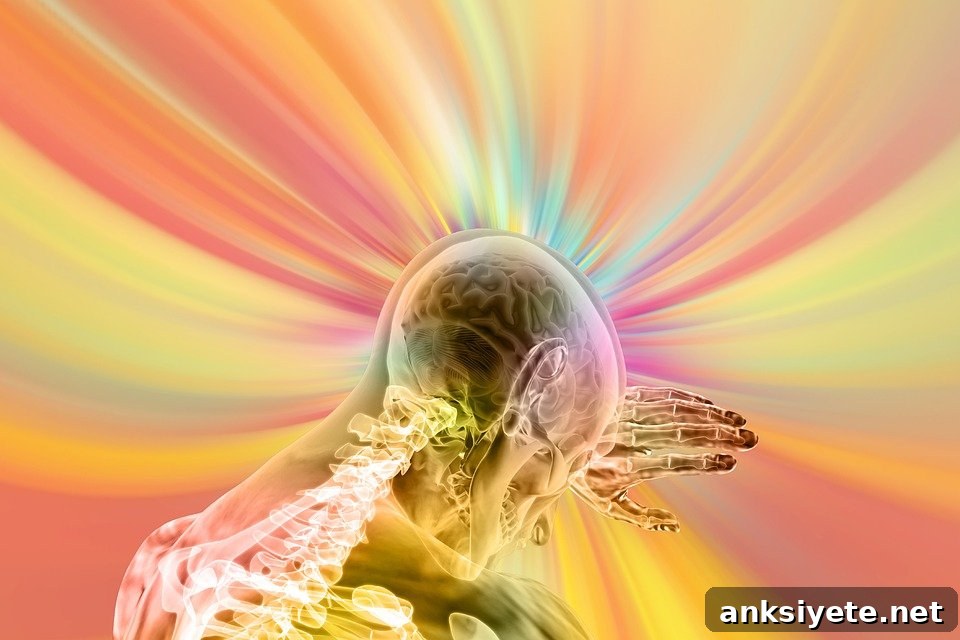 This shows a head surrounded by swirly lights