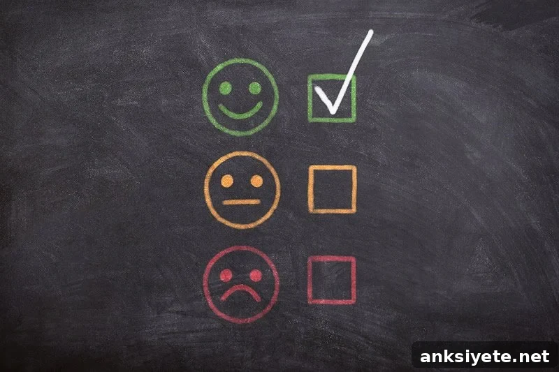 This shows three drawings of faces with different emotions