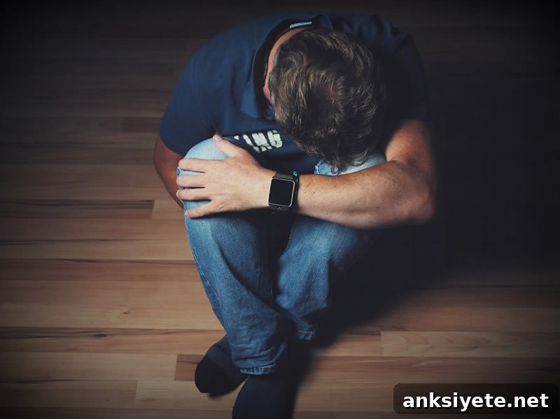 This shows a depressed looking man