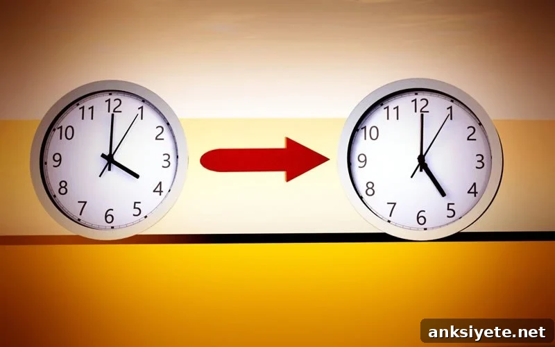 This shows two clocks set one hour apart