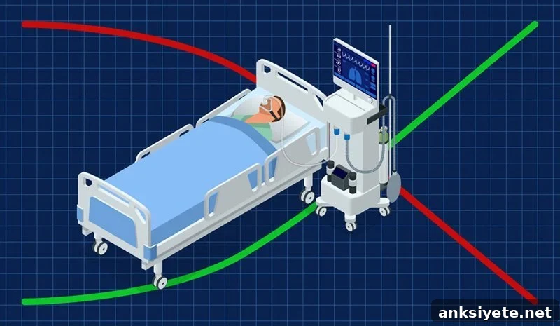 This shows a hospital bed and a graph