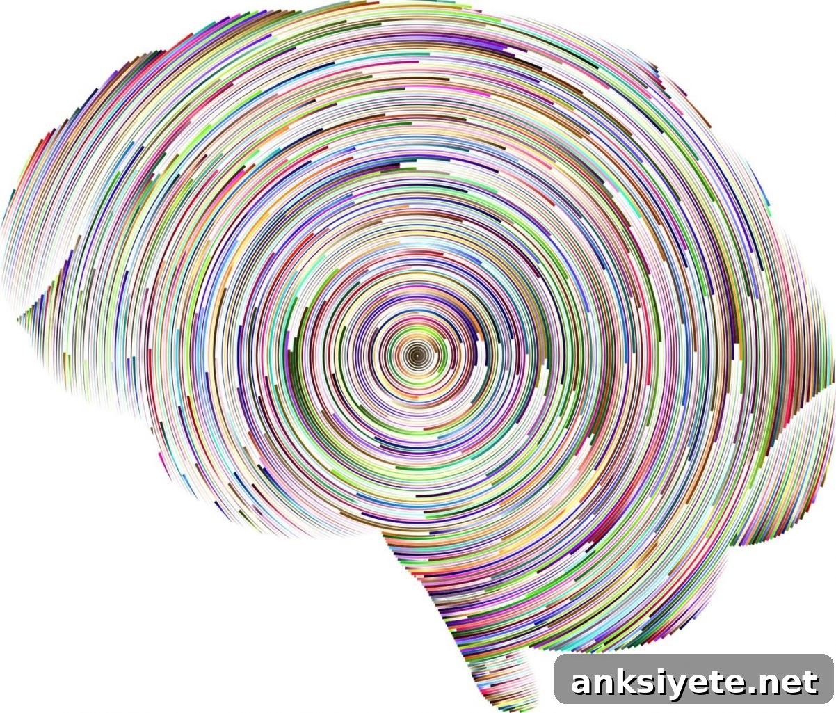 This shows a swirly brain