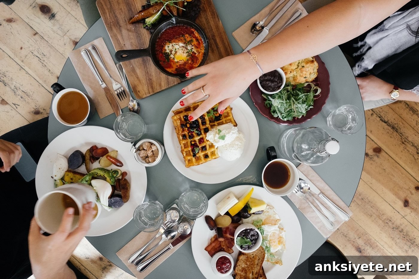 This shows food on a table