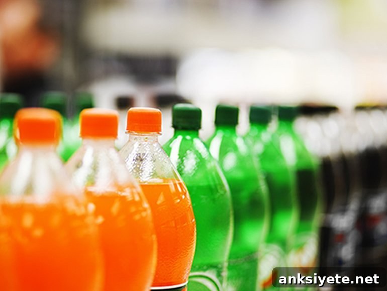 This shows soda bottles