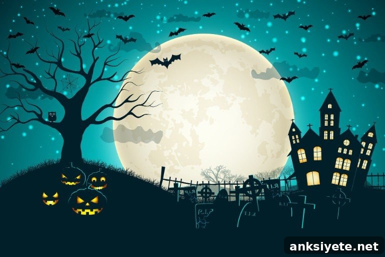 This shows a haunted house