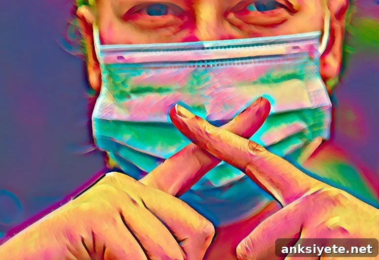 This shows a person in a mask