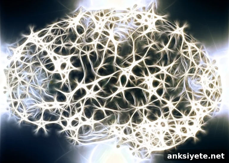 This is a computer generated image of a brain made up of computerized neurons