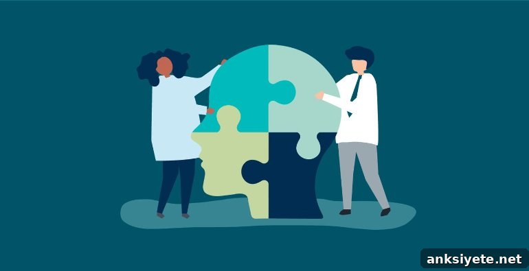 This is a cartoon of researchers piecing together a jigsaw puzzle of a head