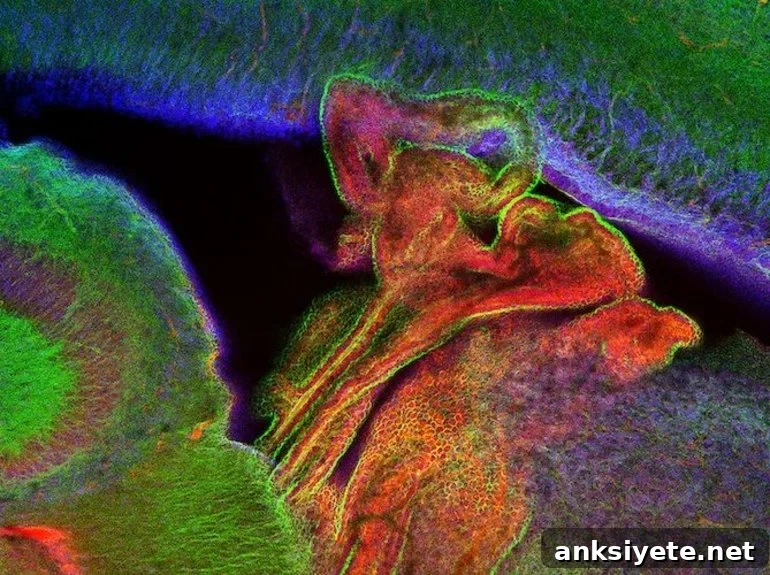 This shows the choroid plexus of a mouse