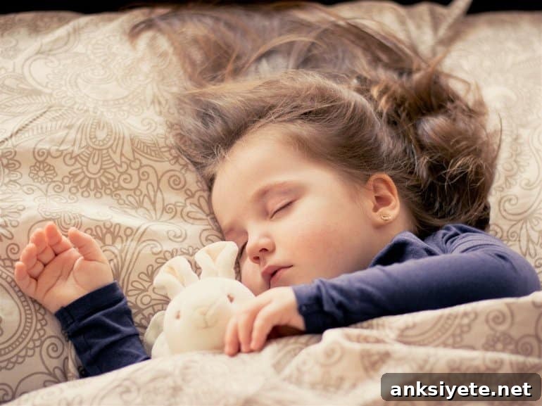 This shows a sleeping little girl