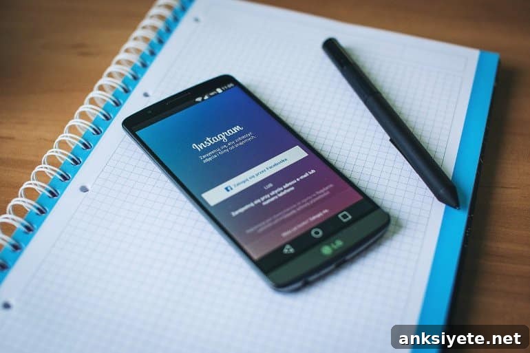 This shows a cell phone with the instagram login page open