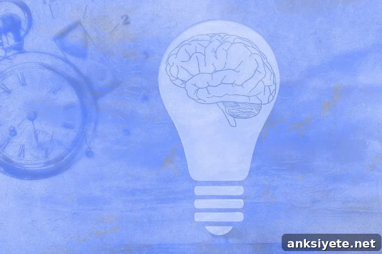 How Bipolar Disorder Changes the Brain Over Time 2 This shows a brain in a lightbulb and a clock