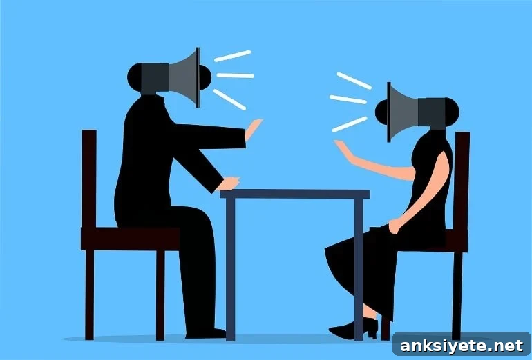 This shows two people with loud speakers as head