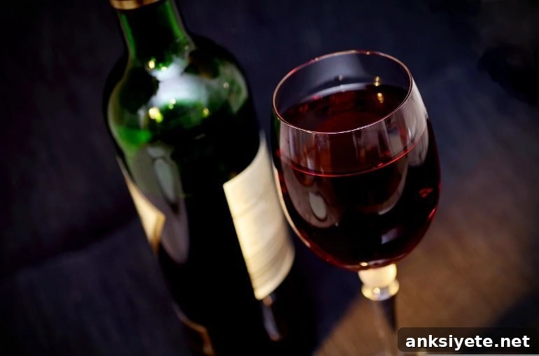 This shows a glass and bottle of wine