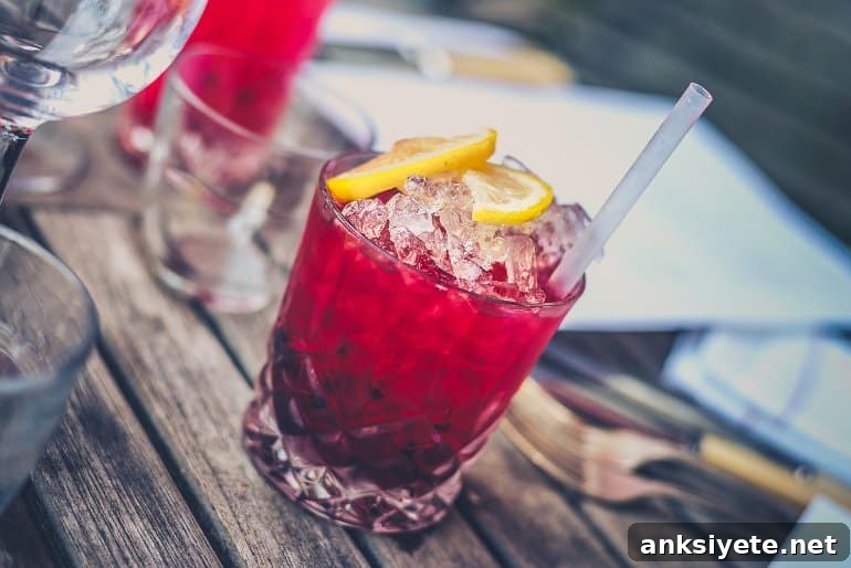This shows two red drinks