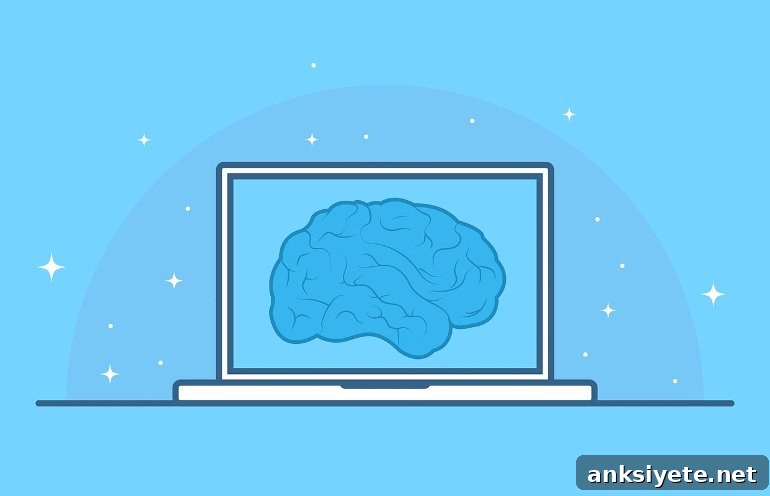 This shows a brain on a computer