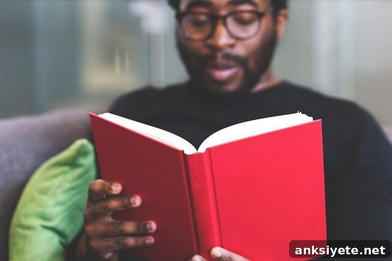 This shows a person reading