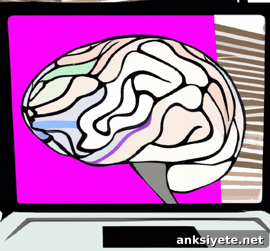 This shows a brain on a computer screen