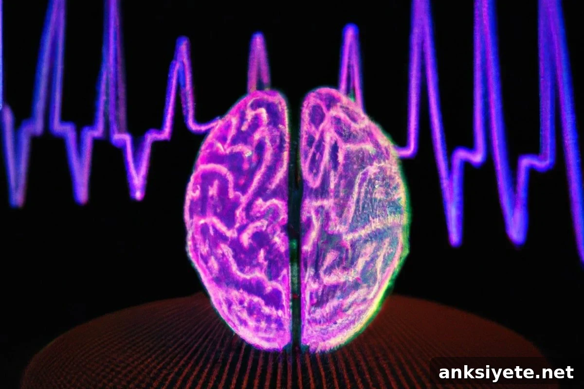 This shows a brain and sound waves