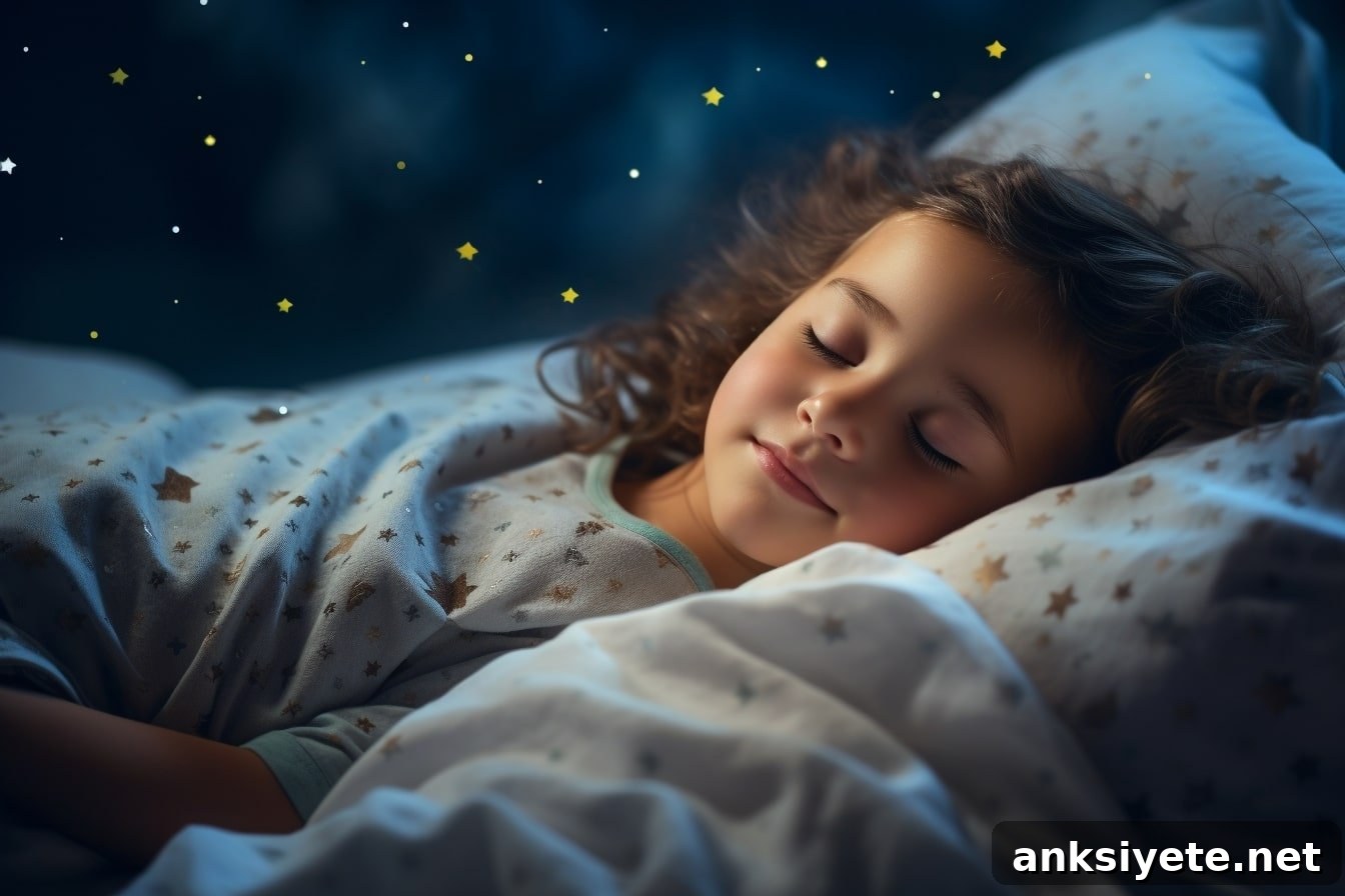 This shows a little girl sleeping.