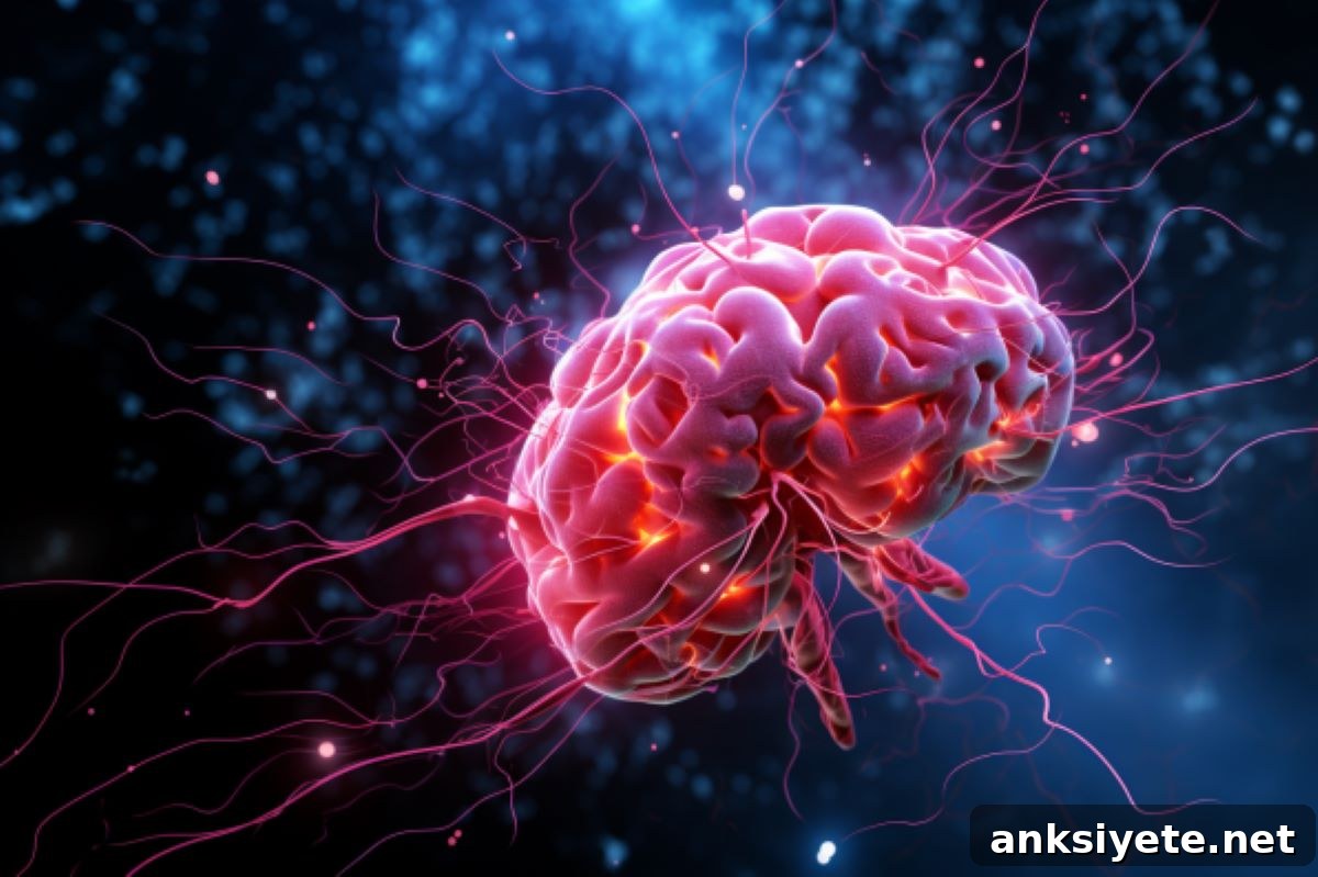 This shows a brain.