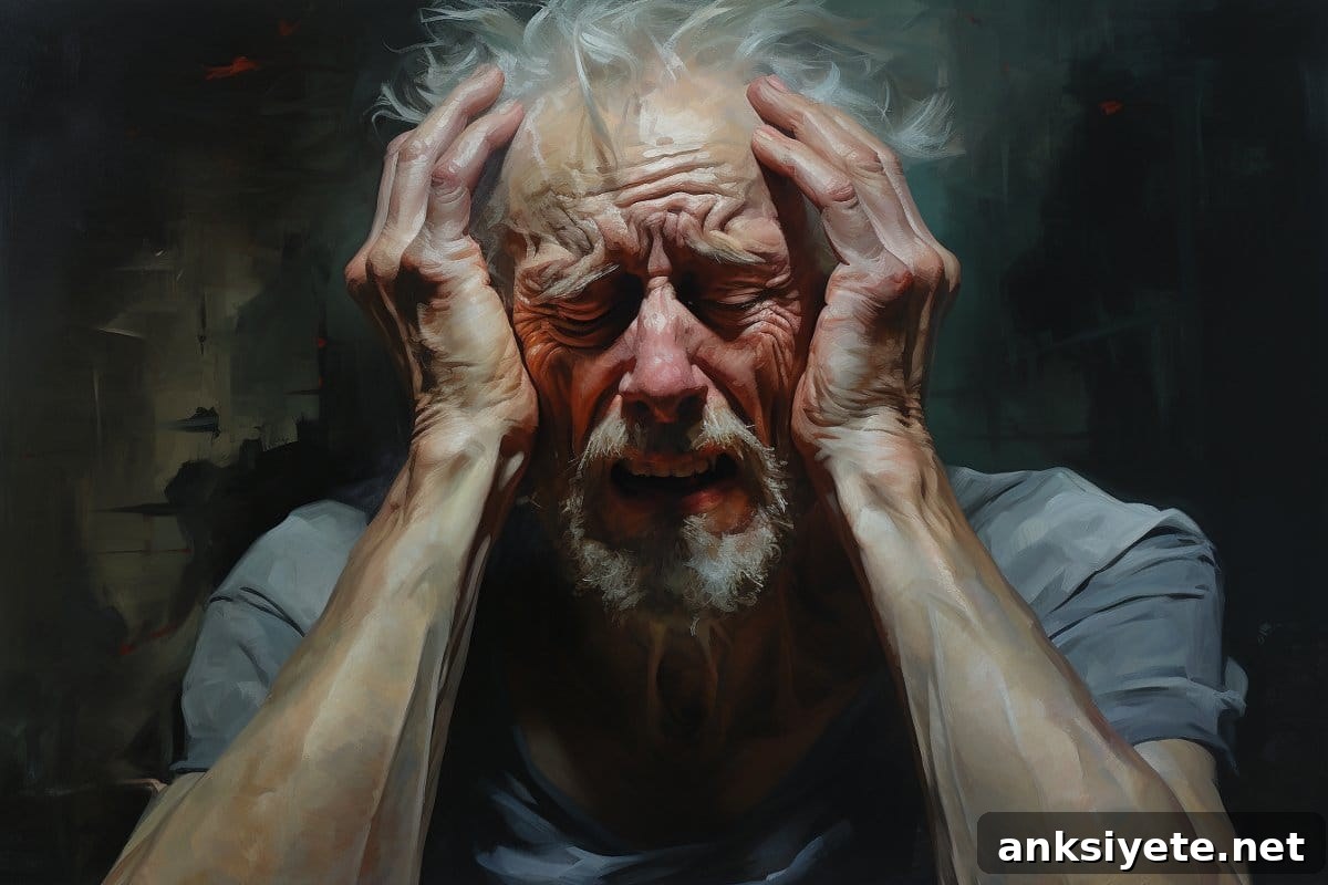 This shows a man in pain.