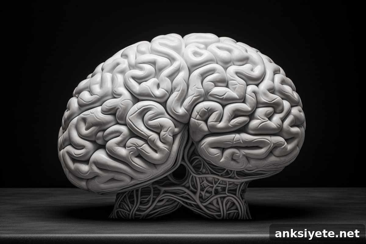 This shows a brain model.