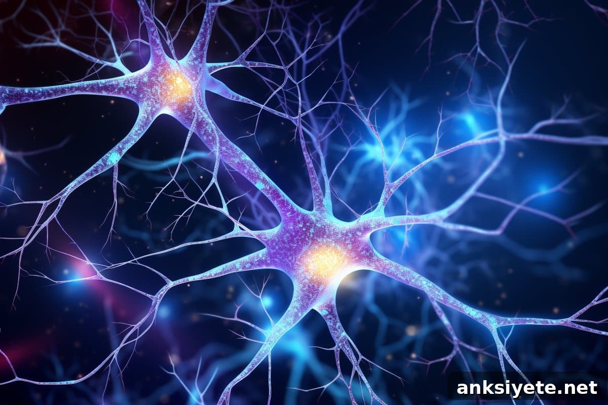 Microscopic image of neurons with dendrites