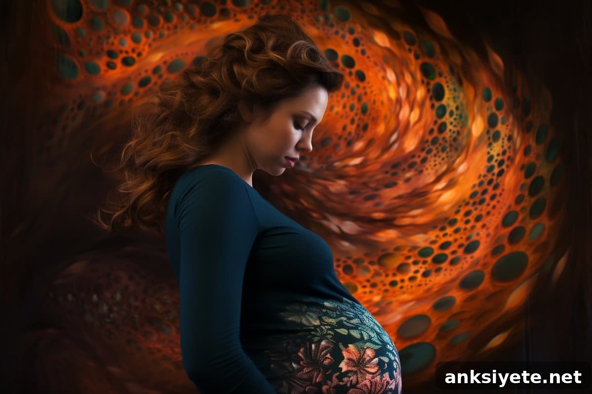 This shows a pregnant woman.