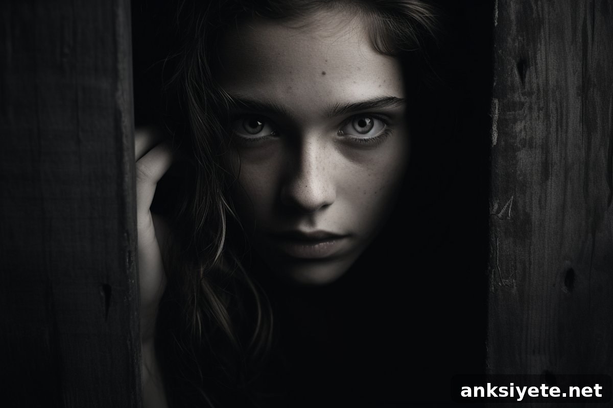 A young girl participating in a mental health study